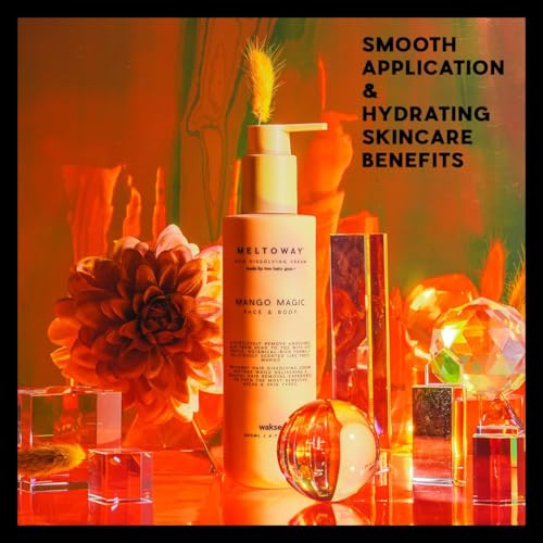Wakse Mango Magic Hair Dissolving Cream - Painless Hair Removal Cream for Face & Body, 6.7 oz, Mango Scented