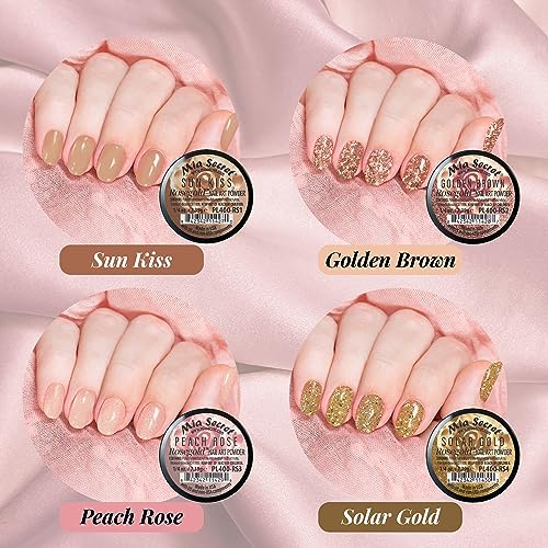 Mia Secret Rosegold Collection Colored Acrylic Nail Powder - 6-Piece Set