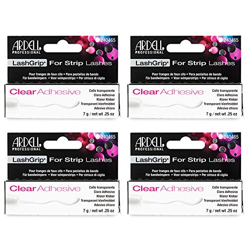 Ardell Lashgrip Strip False Lash Adhesive, Clear, 0.25 Oz (4 Pack)