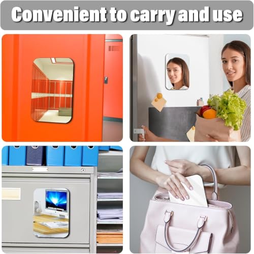7x9 Magnetic Locker Mirror - Frameless Real Glass with HD Reflection