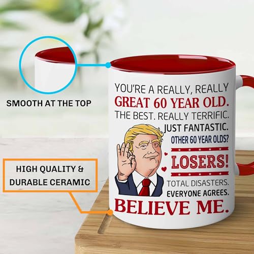 Funny 60th Birthday Coffee Mug for Men & Women - 11oz Ceramic Gift