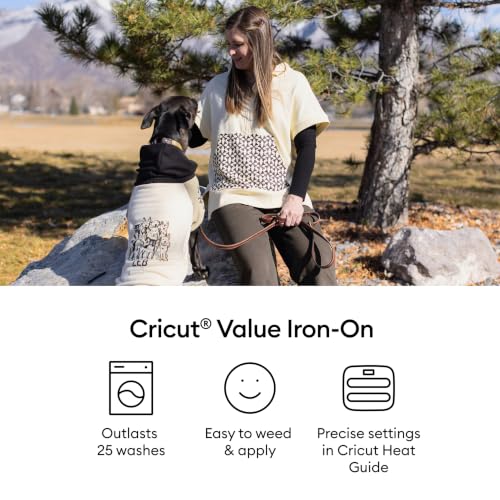 Cricut Value Iron-On Heat Transfer Vinyl, Red, 12" x 10 ft