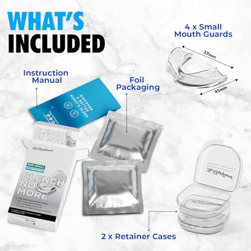 TheSleepGuard Mouth Guard for Teeth Grinding - Small Size, Pack of 4