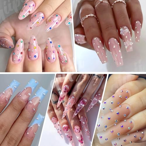 qiipii 36 Color 2mm Jelly Rhinestones for DIY Crafts & Nail Art