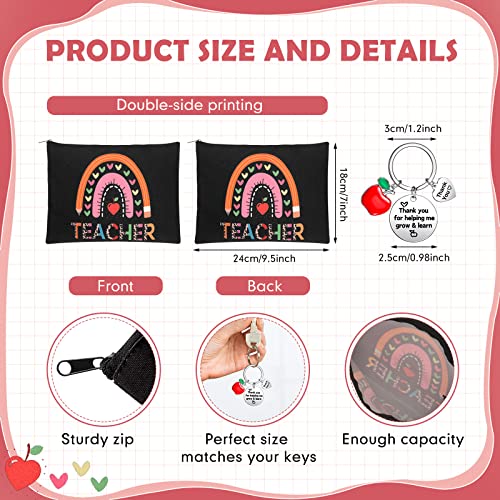 Yinkin 16-Piece Teacher Appreciation Gift Set with Canvas Bags & Keychains