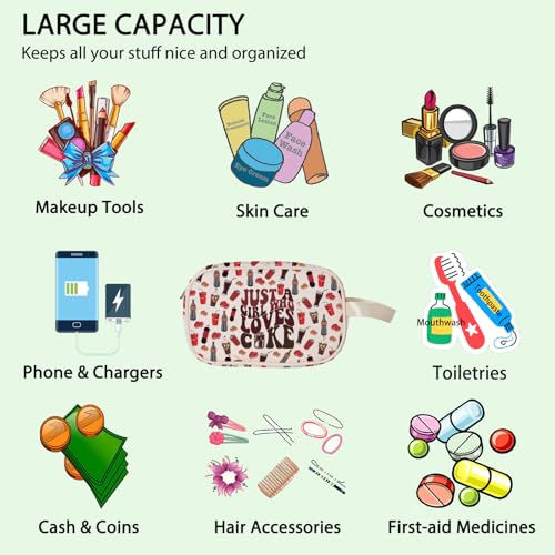 Loves C C-Makeup Clear Makeup Bag for Soda Drink Lovers – Travel Toiletry Organizer