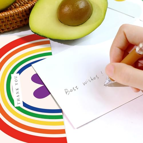 48 Pack Rainbow Thank You Cards with Envelopes for All Occasions