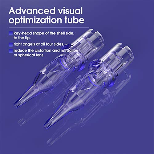 Mast Pro 20Pcs Disposable Round Liner Tattoo Cartridges 1009RL Purple