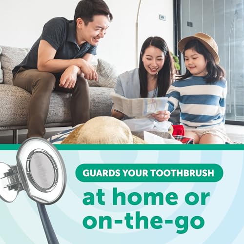 Steripod Clip-On Toothbrush Protector - 4 Pack, Fresh & Clean