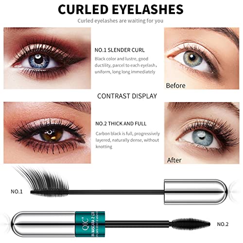 Vibely 5-Piece Eyelash & Eyebrow Makeup Set - Waterproof Mascara, Eyeliner & More