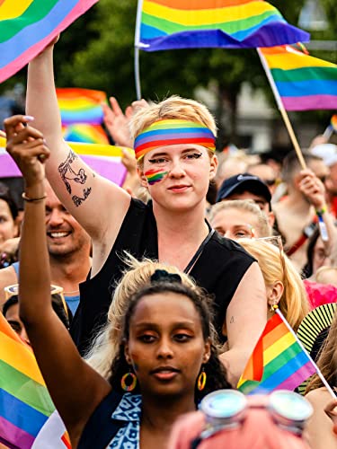Cosweet Rainbow Flag Headbands - 2 Pack for Pride Events