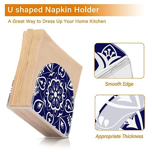 WELLDAY Clear Acrylic Napkin Holder - Space-Saving Design for Kitchen & Dining