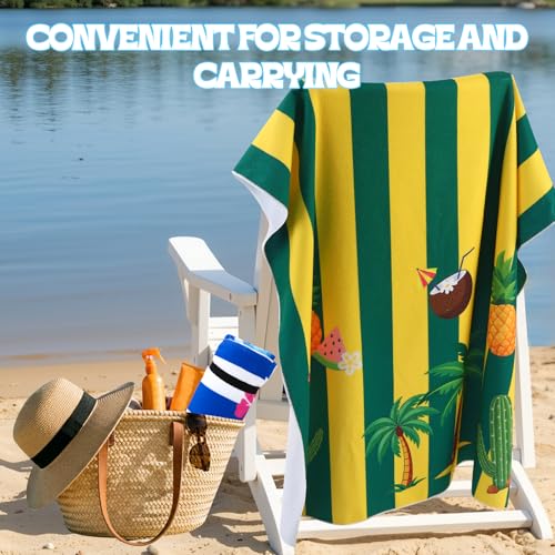 Oversized Beach Towels Set - Quick Dry Microfiber for Travel