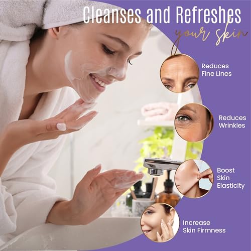 Multi-Peptide Facial Cleanser with Vitamin C & Hyaluronic Acid - Gentle Anti-Aging Cleanser for All Skin Types