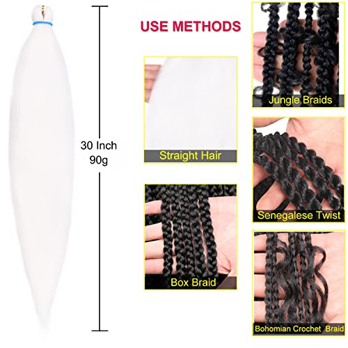 Leeven 26 Inch Pre-Stretched Ombre Braiding Hair Extensions Pack (2 1B-60) High Temp Synthetic