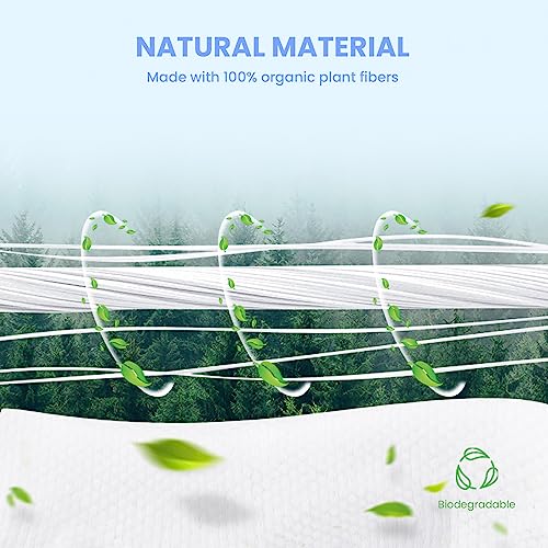 100 Pack Organic Viscose Facial Cleansing Towels for Sensitive Skin - Ultra Soft Dry Wipes