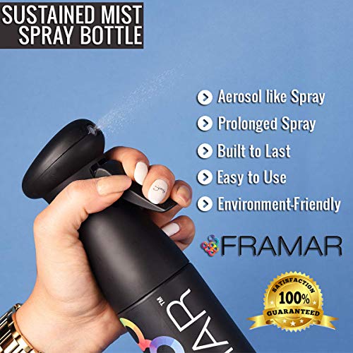 FRAMAR Premium Continuous Spray Bottle for Hair - Black