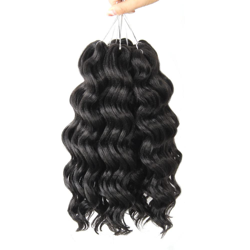 Niseyo NU Ocean Wave Crochet Hair Soft Deep Twist Crochet Braids Synthetic Wavy Braiding Hair Extensions