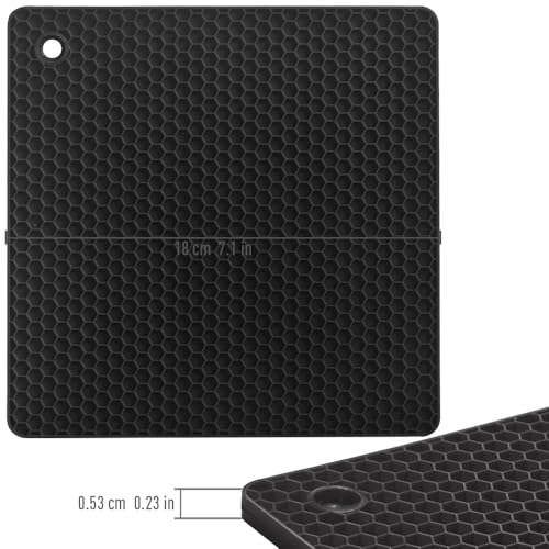 homEdge Silicone Trivet Mats - 6 Pack Non-Slip Heat Resistant Pot Holders