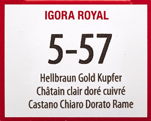 Schwarzkopf IGORA ROYAL 5-57 Light Brown Gold Copper 60ml by