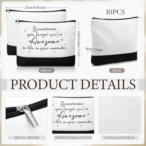 6-Piece Motivational Employee Appreciation Gift Set: Canvas Bag & Mirror