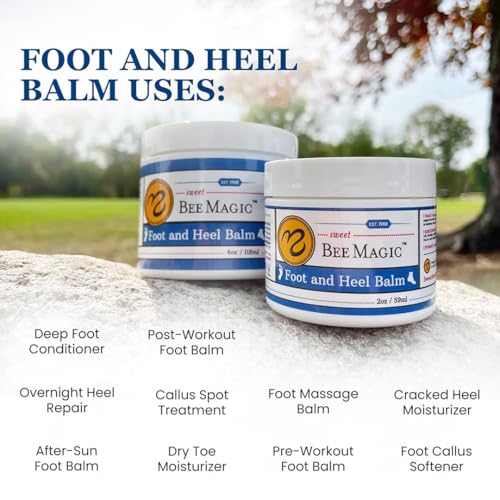 Sweet Bee Naturals Organic Foot Balm - Intensive Cracked Heel Treatment (2 OZ)