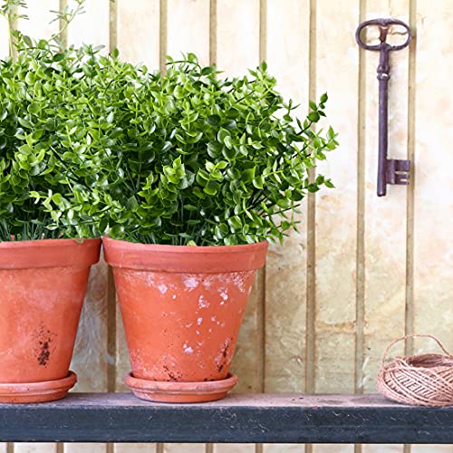 Artificial Eucalyptus Plants - 6PCS UV Resistant Faux Greenery for Home Decor