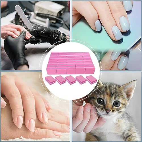 180/240 Grit Mini Nail Buffers - 50 Pack for Acrylic & Natural Nails