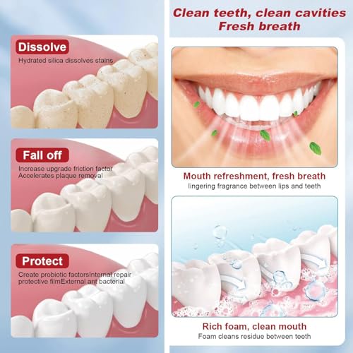Probiotic Whitening Toothpaste 2-Pack - Fluoride-Free, Deep Clean & Fresh Mint