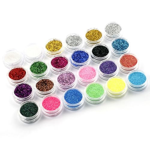 24 Color Body Glitter Set - Fine Cosmetic Glitter for Makeup