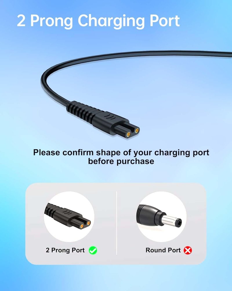 Naubluvo 14.4V Charger Replacement for Bissell Pet Hair Eraser Vacuum, Charging Cord Compatible with Bissell 2390 2390A 23903 2284 2284W Cordless Handheld Vacuum, 5.9FT/ 1.8M Power Supply