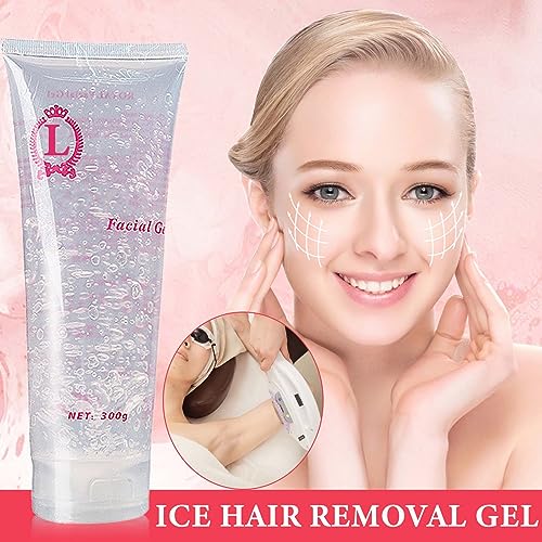 Cooling Gel for Laser Hair Removal - Facial & Body Skin Care, Gentle & Moisturizing