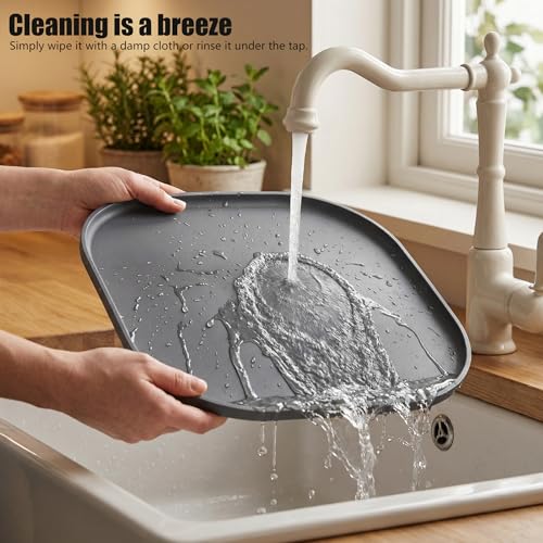 Universal Silicone Humidifier Drip Tray - 10.23" Leak-Proof Floor Protector