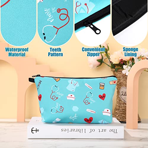 4-Piece Nurse Makeup Bag Set, Waterproof Cosmetic Pouch for Travel
