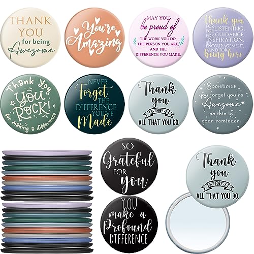 Thyle 30 Pcs Compact Mini Mirrors - Classic Color, Employee Appreciation Gift