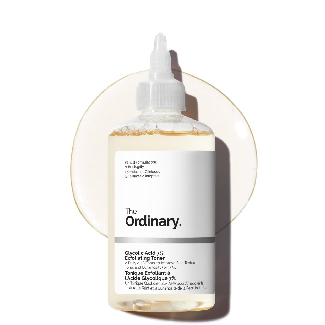 The Ordinary Glycolic Acid 7% Exfoliating Toner - Brightening Daily Toner for Even Skin Tone