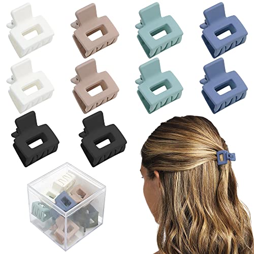 FASOTY 10Pcs Mini Claw Hair Clips for Thin to Medium Hair, Neutral Color