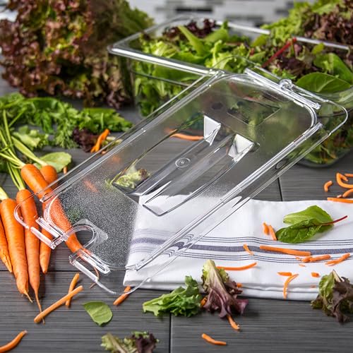 Carlisle StorPlus Third Size Polycarbonate Food Pan Lid with Notched Handle