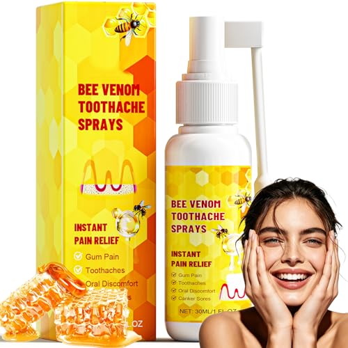URMNI Bee Venom Toothache Spray for Adults - Yellow, Instant Tooth Pain Relief
