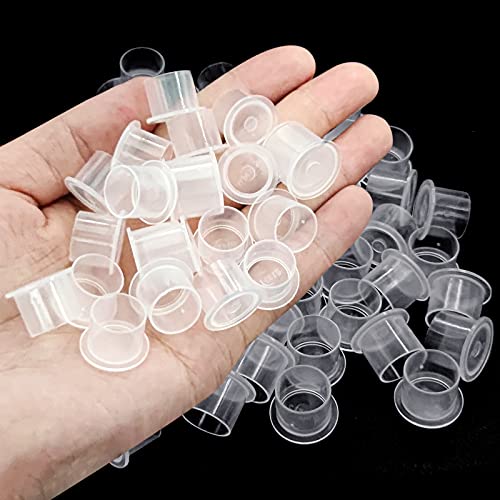 300PCS Disposable Tattoo Ink Cups - 14mm Plastic Pigment Caps
