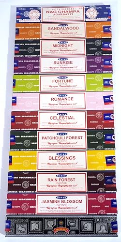 Satya Incense Variety Pack - 12 Scents, 15g Each