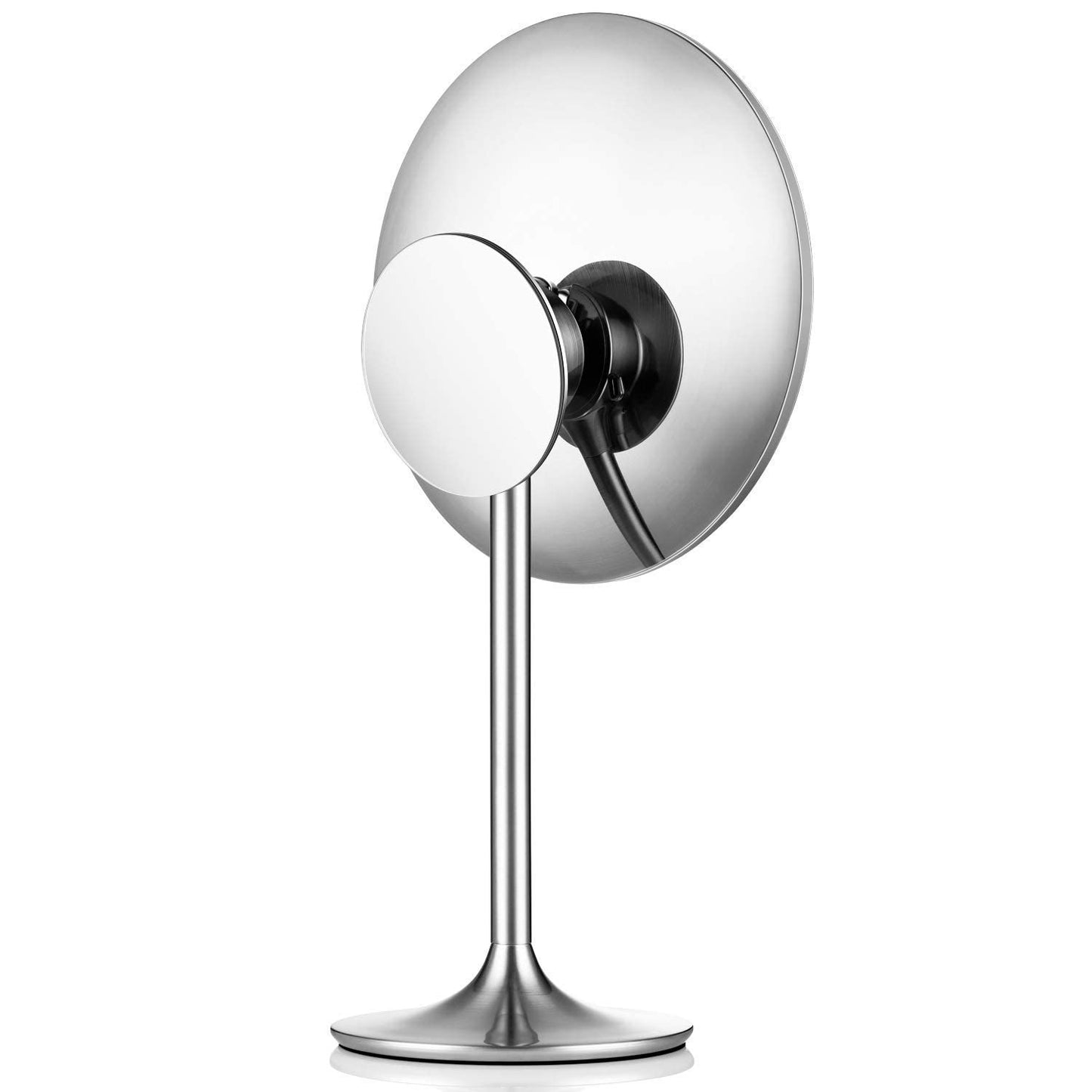 Vanity Makeup Mirror with Lights - 9-Inch, 5X & 10X Magnification, Rechargeable, Touch Dimming, Adjustable Angle