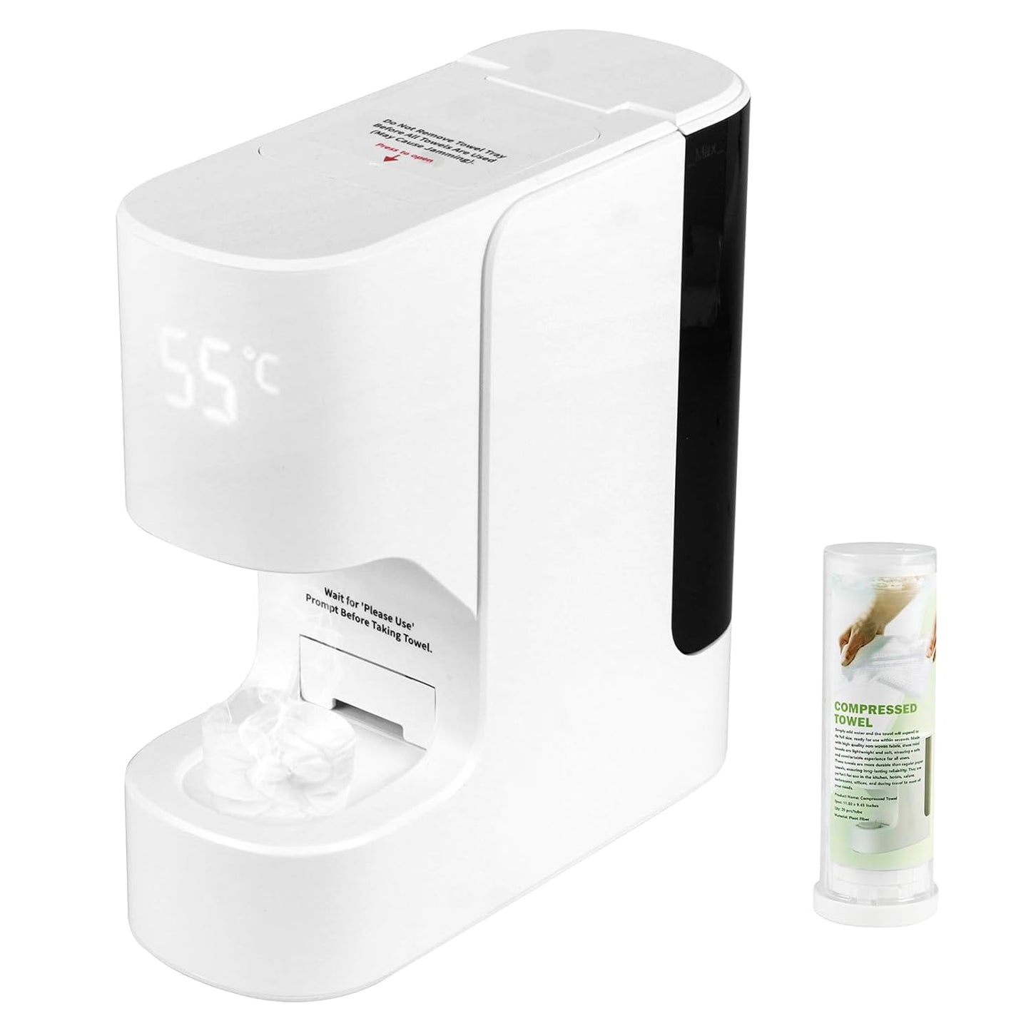 Mini Hot Facial Towel Warmer - Fast Heating Spa Towel Dispenser with Voice Alerts | 55°C (131°F), 20 Towels