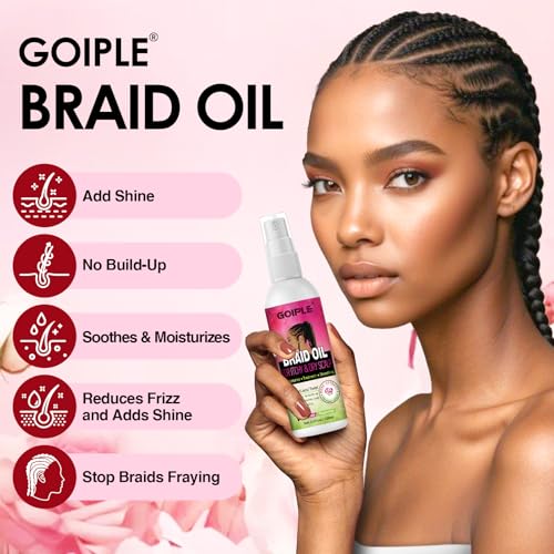 Goiple Rose Water Spray for Hair 4pcs - Refreshing Loc & Braid Moisturizer