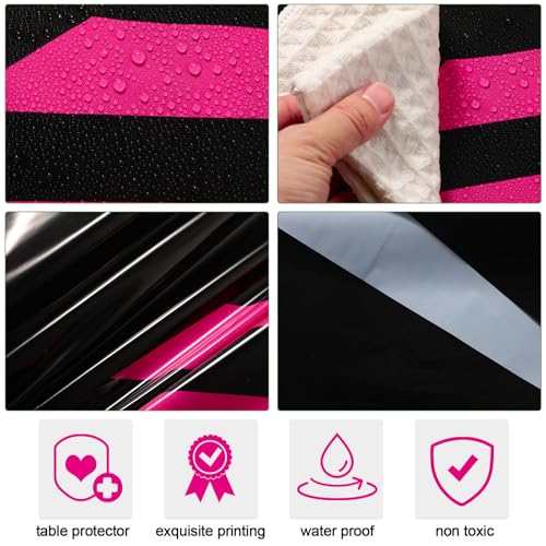Pink Zebra Tablecloths - 3 Pack Plastic Table Covers 54 x 108"
