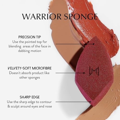 NATASHA MOOR Warrior Makeup Blender - Velvety Microfiber Beauty Sponge for Flawless Application