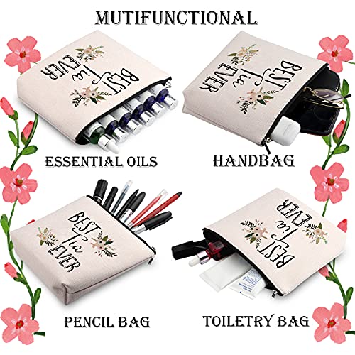 BEST Tia Ever Makeup Bag Travel Organizer Waterproof Zipper Pouch - Auntie Gift