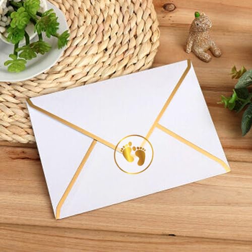 Gold Foil Baby Shower Stickers - 1.5 Inch, Pack of 240