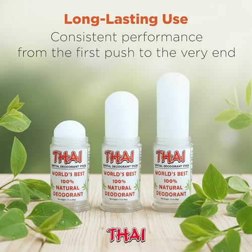 Thai Crystal Deodorant Stick - Unscented, Aluminum-Free, Hypoallergenic