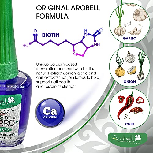 AROBELL Nail Strengthener & Hardener - 0.8 Fl Oz (Pack of 2) for Brittle Nails